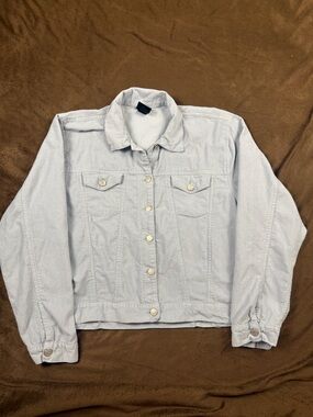 Oura Light Blue corduroy Jean Jacket for Women